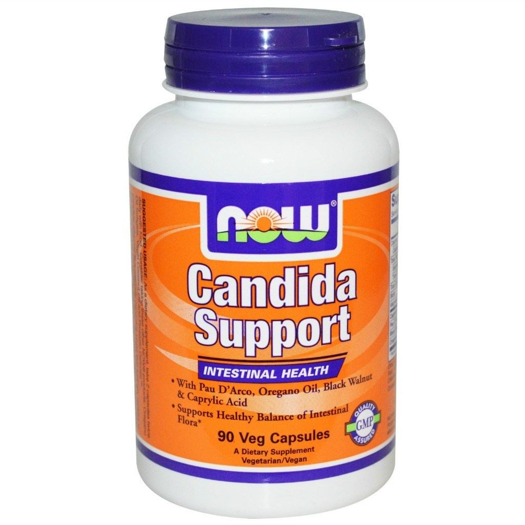 NOW Candida Support 90 kaps. grzybica przewodu pokarmowego, biegunki, zaparcia, Candida albicans, drożdżaki