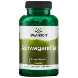 Swanson Ashwagandha 450mg 100 kap. stres, obniżony nastrój
