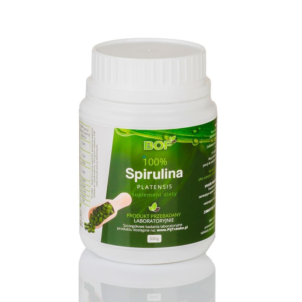 100% Spirulina Platensis 300g (200mg, 1500tabl.) BOF
