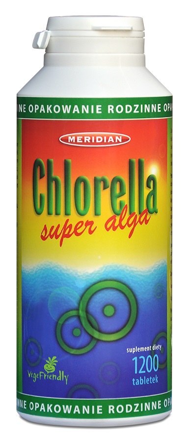 Chlorella algi prasowane 1200tabl. (broken cell wall) MERIDIAN