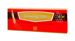 Ginseng 200 żeńszeń + mleczko pszczele+ miód 10x10ml fiolki GINSENG POLAND