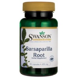 SWANSON Sarsaparilla root 450mg, 60 kaps. - Kolcorośl