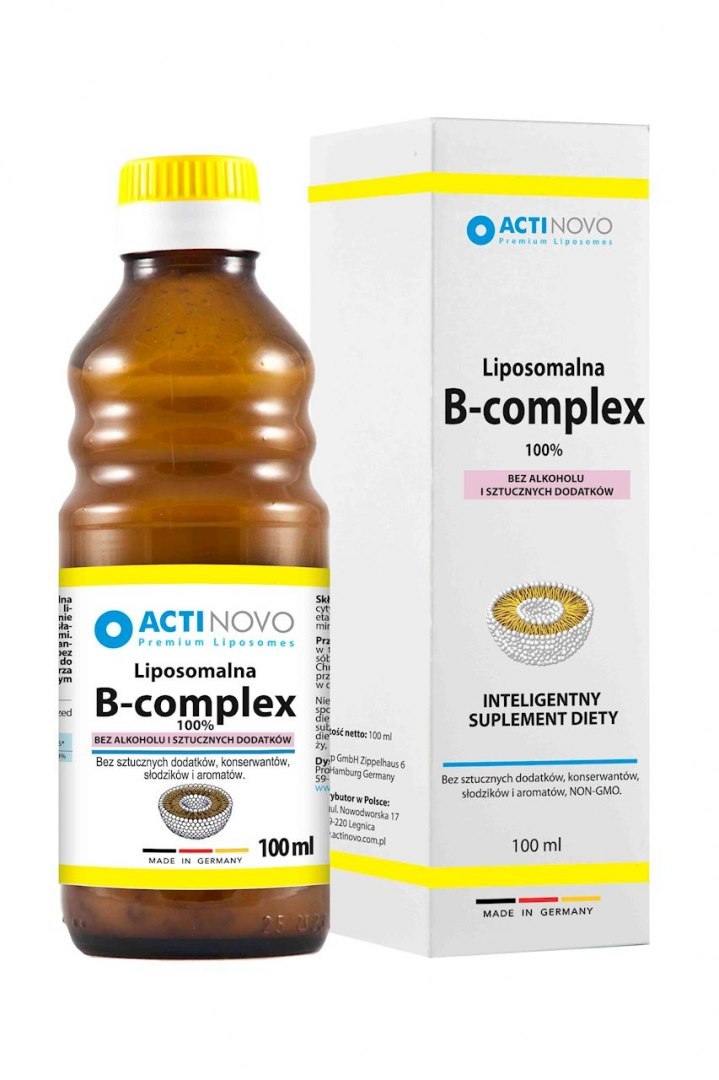 ACTINOVO Liposomalna Witamina B Complex 100% bez alkoholu - 100ml (20 dni)