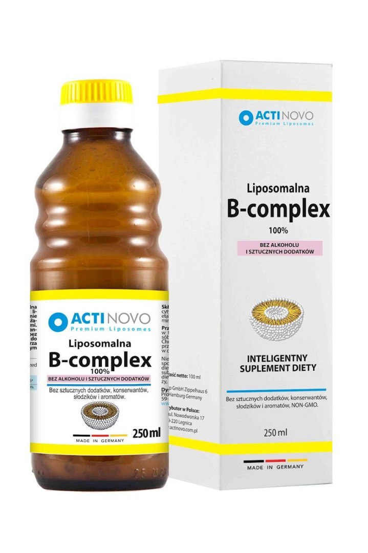 ACTINOVO Liposomalna Witamina B Complex 100% bez alkoholu - 250ml (50 dni)