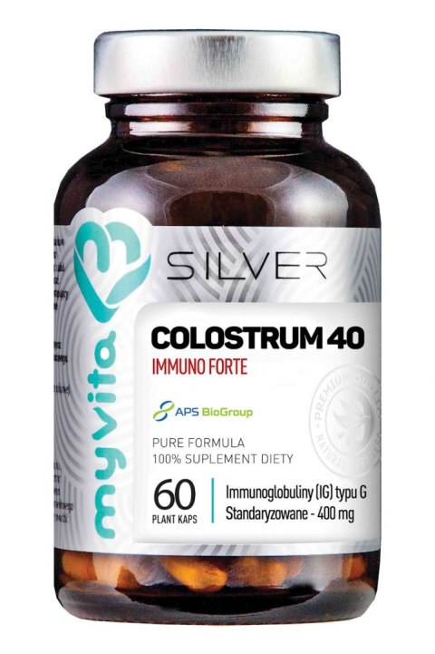 SILVER Colostrum 40 Immuno Forte standaryzowane 400mg, 60kaps. MyVita