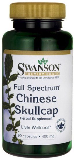 SWANSON Chinese Skullcap 400mg, 90kaps. - Tarczyca Bajkalska