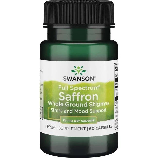 SWANSON Saffron 15mg, 60 kaps. - Szafran