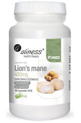 Aliness Lion’s Mane ekstrakt VEGE, 400mg, 90 kaps.
