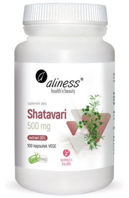Aliness Shatavari ekstrakt 30% VEGE, 500 mg, 100 kaps.