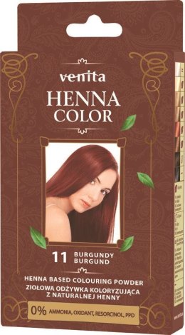 VENITA henna proszek nr 11 burgund 25g - ziołowa odżywka koloryzująca