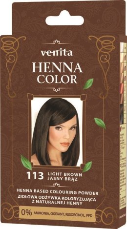 VENITA henna proszek nr 113 jasny brąz 25g - ziołowa odżywka koloryzująca