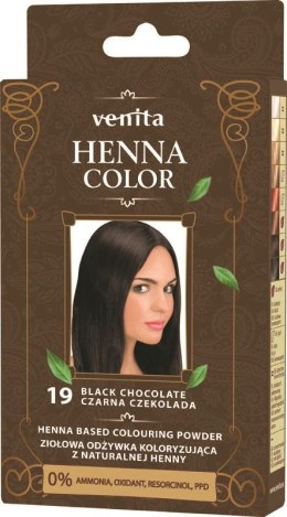 VENITA henna proszek nr 19 czarna czekolada 25g - ziołowa odżywka koloryzująca